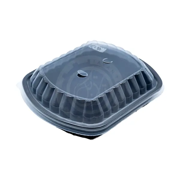 ظرف تک خانه PP ماکروویوی با درب PP (رستورانی)